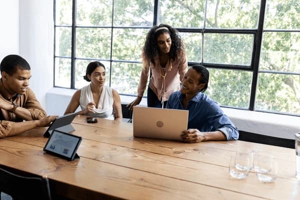 Business team collaborating